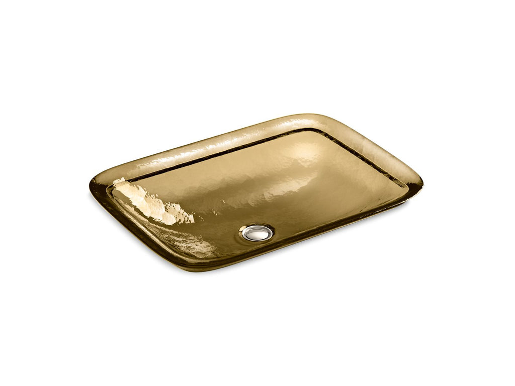 KOHLER K-2773-TG7 Inia 20-3/4" Rectangular Drop-In Bathroom Sink, No Overflow - Translucent Sandalwood