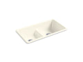KOHLER K-5312-96 Iron/Tones Smart Divide 33" Top-/Undermount Double-Bowl Kitchen Sink - Biscuit