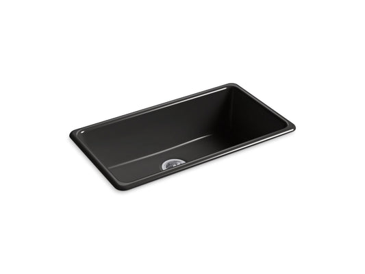 KOHLER K-5707-7 Iron/Tones 33" Top-/Undermount Single-Bowl Kitchen Sink In Black Black