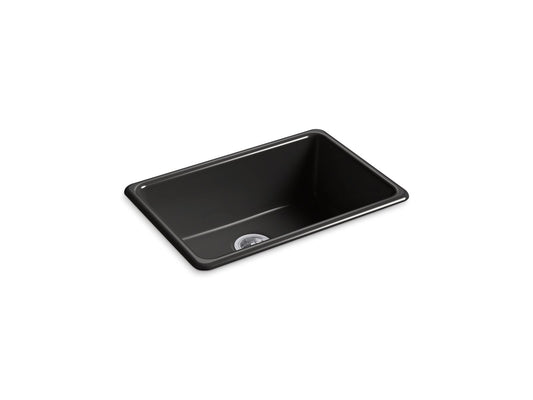 KOHLER K-5708-7 Iron/Tones 27" Top-/Undermount Single-Bowl Kitchen Sink In Black Black