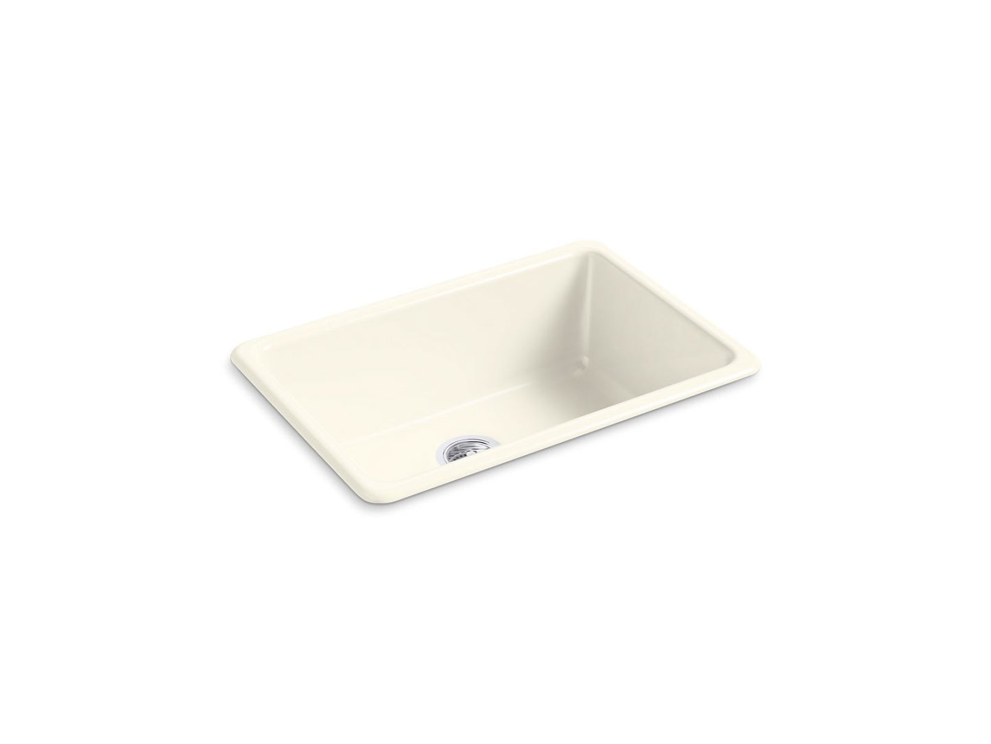 KOHLER K-5708-96 Iron/Tones 27" Top-/Undermount Single-Bowl Kitchen Sink In Biscuit