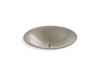 KOHLER K-77714-TB2 Shagreen Carillon 17-1/2" Round Drop-In Bathroom Sink, No Overflow - Ebony Pearl