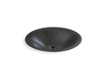 KOHLER K-77714-TB2 Shagreen Carillon 17-1/2" Round Drop-In Bathroom Sink, No Overflow - Ebony Pearl