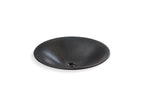 KOHLER K-77714-TB2 Shagreen Carillon 17-1/2" Round Drop-In Bathroom Sink, No Overflow - Ebony Pearl