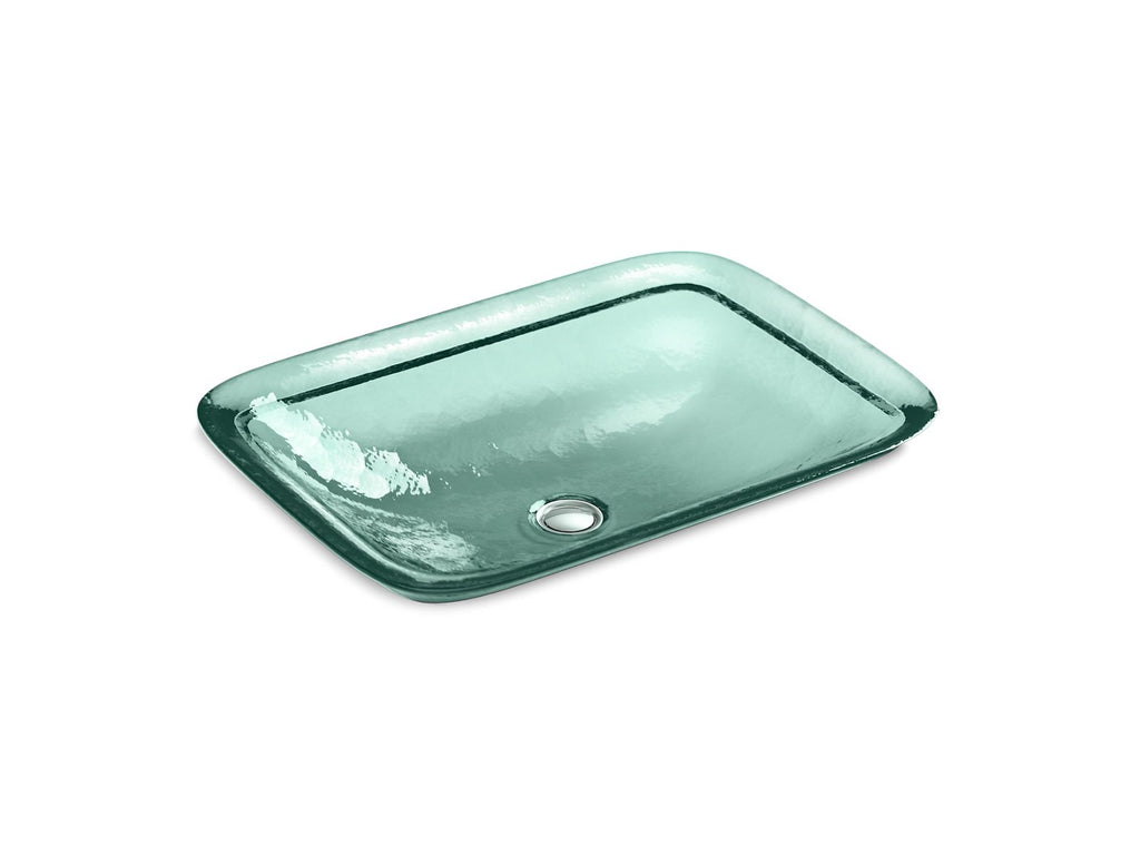 KOHLER K-2773-TG2 Inia 20-3/4" Rectangular Drop-In Bathroom Sink, No Overflow - Translucent Dew