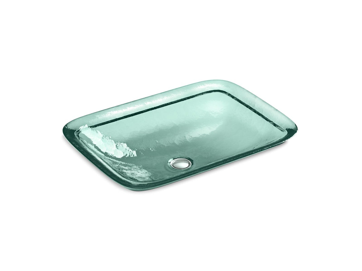 KOHLER K-2773-TG2 Inia 20-3/4" Rectangular Drop-In Bathroom Sink, No Overflow - Translucent Dew