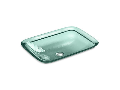 KOHLER K-2773-TG2 Inia 20-3/4" rectangular drop-in bathroom sink, no overflow - Translucent Dew