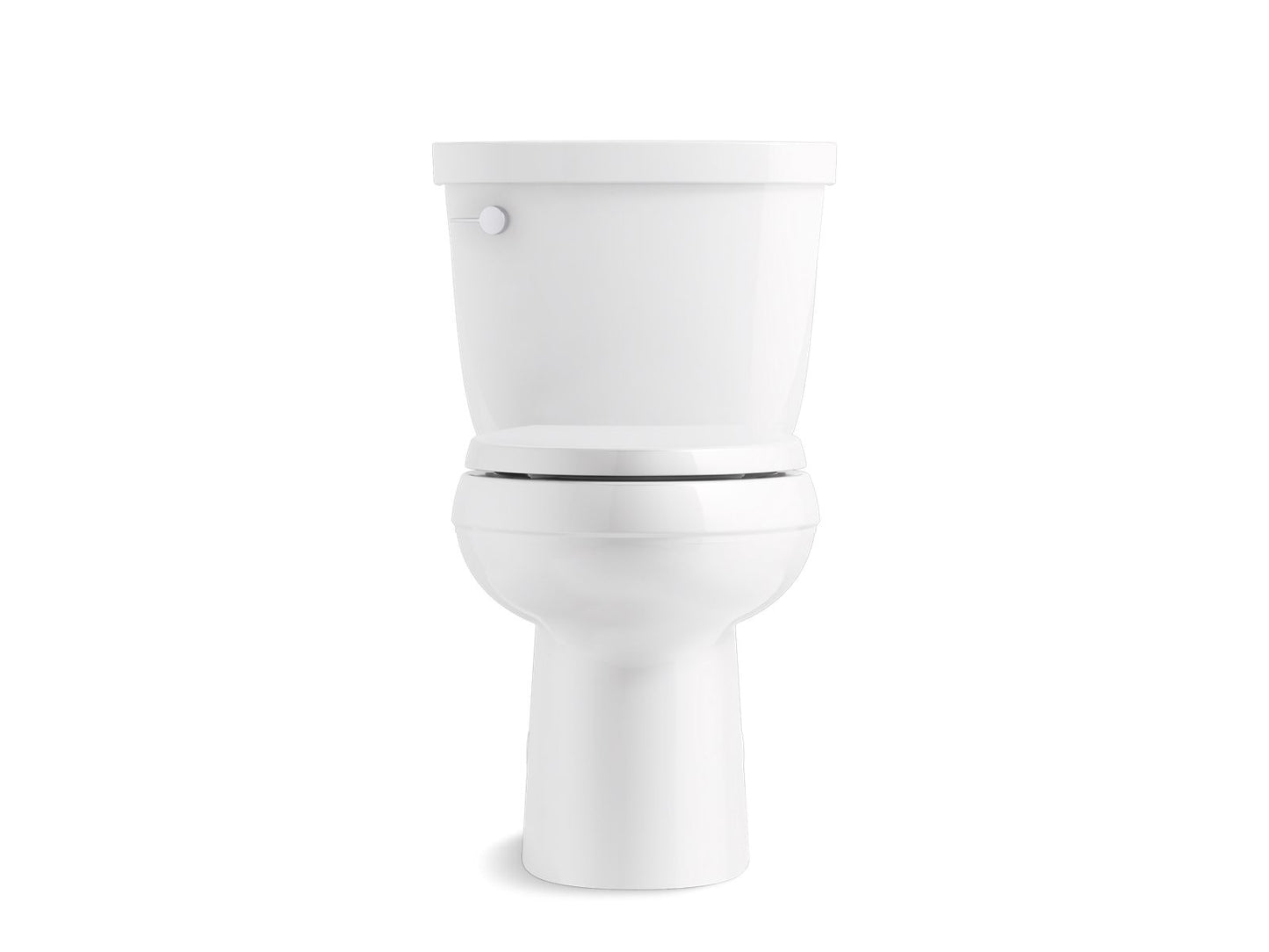 KOHLER K-5310-0 Cimarron Two-Piece Elongated Toilet With Skirted Trapway, 1.28 Gpf In White