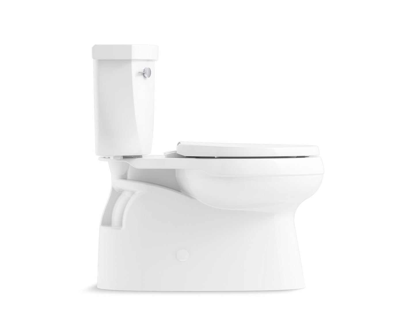 KOHLER K-5310-0 Cimarron Two-Piece Elongated Toilet With Skirted Trapway, 1.28 Gpf In White