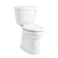 KOHLER K-5310-RA-0 Cimarron Two-Piece Elongated Toilet With Skirted Trapway, 1.28 Gpf In White