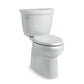 KOHLER K-5310-95 Cimarron Two-Piece Elongated Toilet With Skirted Trapway, 1.28 Gpf In Ice Grey