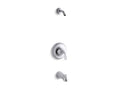 KOHLER K-TLS10275-4-CP Forte Rite-Temp Bath And Shower Trim Kit, Without Showerhead In Polished Chrome