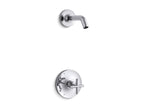 KOHLER K-TLS14422-3-AF Purist Rite-Temp Shower Trim Kit With Cross Handle, Without Showerhead - Vibrant French Gold
