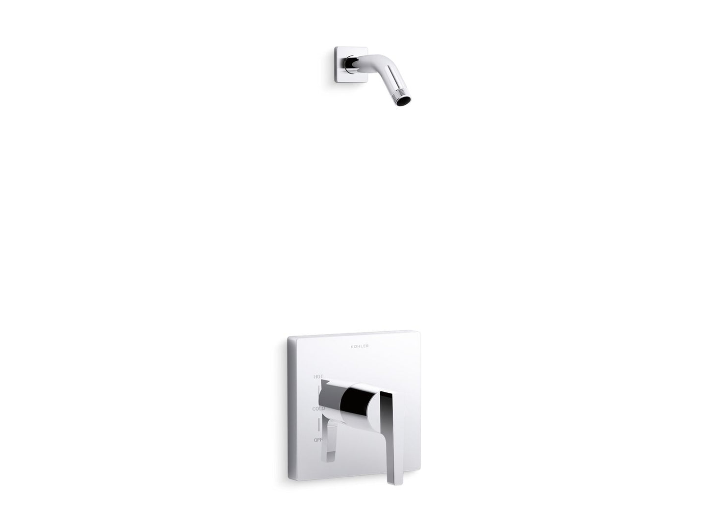 KOHLER K-TLS99764-4-CP Honesty Rite-Temp Shower Trim Kit, Without Showerhead - Polished Chrome