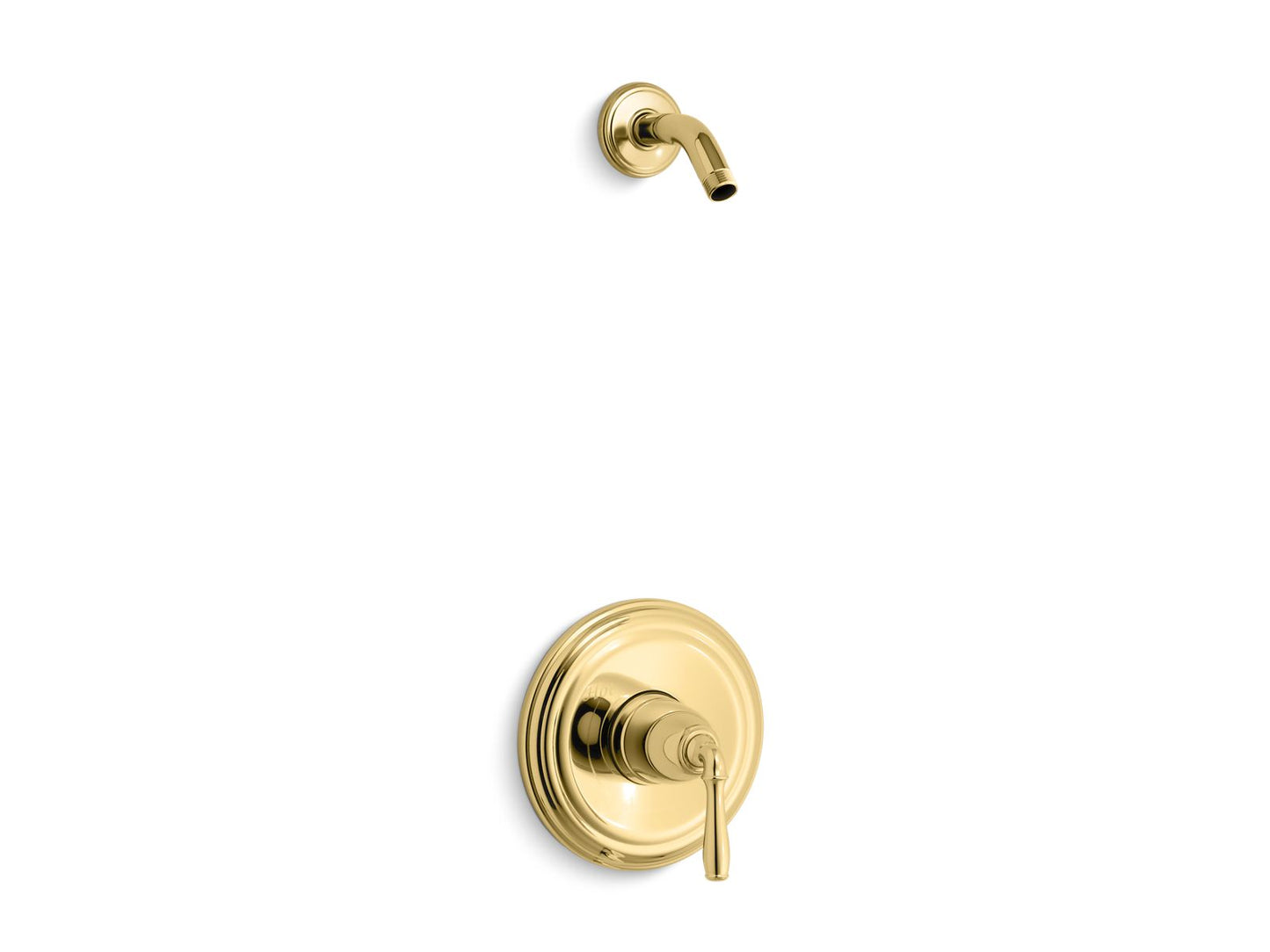 KOHLER K-TLS396-4-PB Devonshire Rite-Temp Shower Trim Kit, Without Showerhead In Vibrant Polished Brass