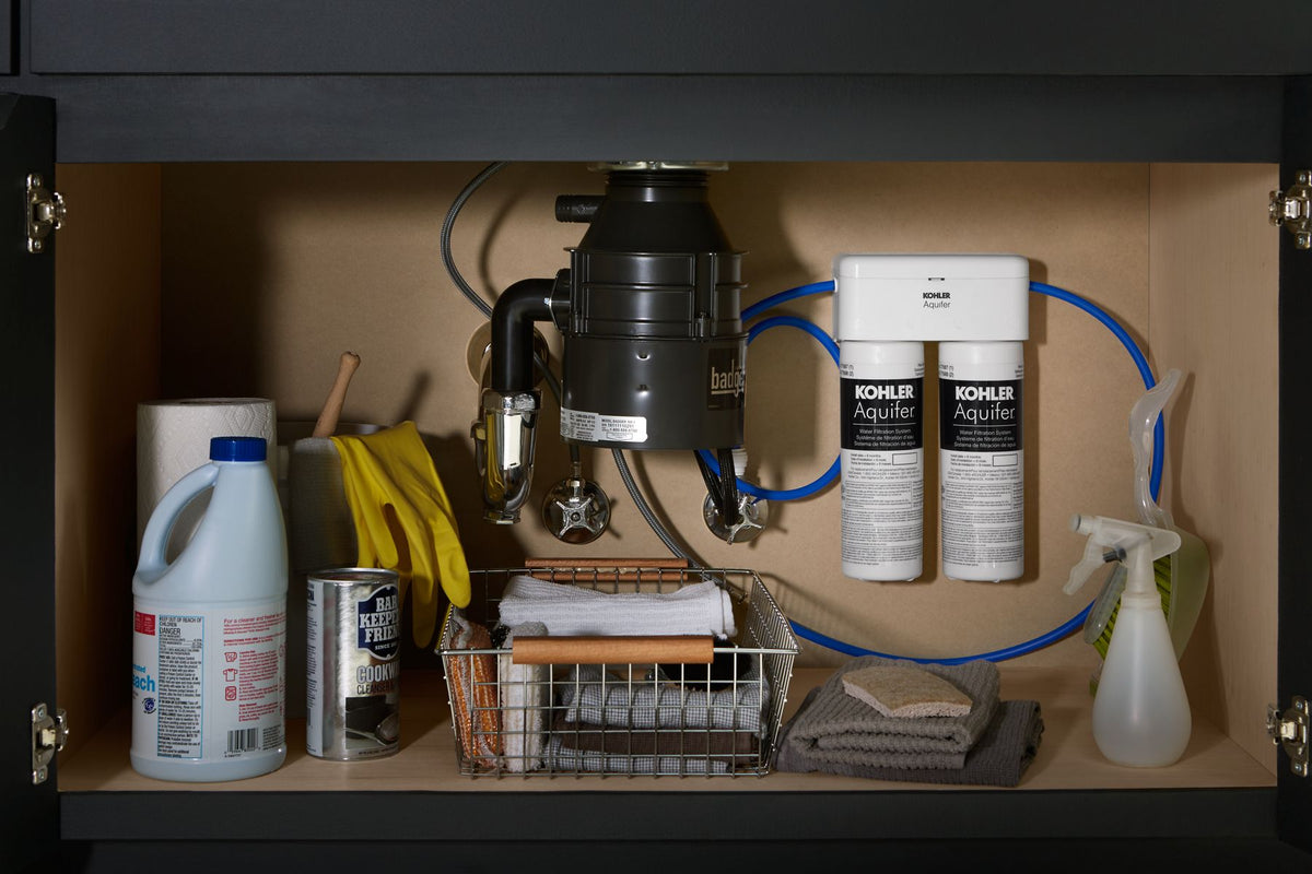 KOHLER K-77686-NA Aquifer Double-Cartridge Water Filtration System