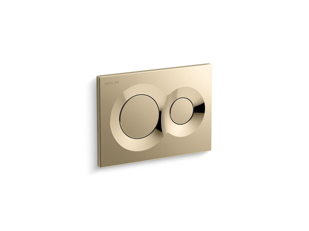 KOHLER K-75890-AF Lynk Flush Actuator Plate For 2"X 4" In-Wall Tank And Carrier System - Vibrant French Gold