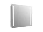 KOHLER K-99009-TLC-NA Verdera 34" X 30" Two-Door Lighted Medicine Cabinet, Left-Hinged