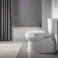 KOHLER K-5310-95 Cimarron Two-Piece Elongated Toilet With Skirted Trapway, 1.28 Gpf In Ice Grey