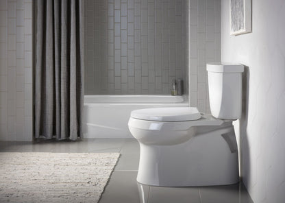 KOHLER K-5310-95 Cimarron Two-Piece Elongated Toilet With Skirted Trapway, 1.28 Gpf - Ice Grey