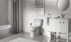 KOHLER K-5310-95 Cimarron Two-Piece Elongated Toilet With Skirted Trapway, 1.28 Gpf - Ice Grey