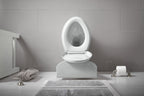 KOHLER K-5310-95 Cimarron Two-Piece Elongated Toilet With Skirted Trapway, 1.28 Gpf - Ice Grey