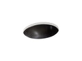 KOHLER K-77635-TB2 Shagreen Caxton 19-1/4" Oval Undermount Bathroom Sink, No Overflow - Ebony Pearl