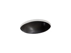 KOHLER K-77635-TB2 Shagreen Caxton 19-1/4" Oval Undermount Bathroom Sink, No Overflow - Ebony Pearl