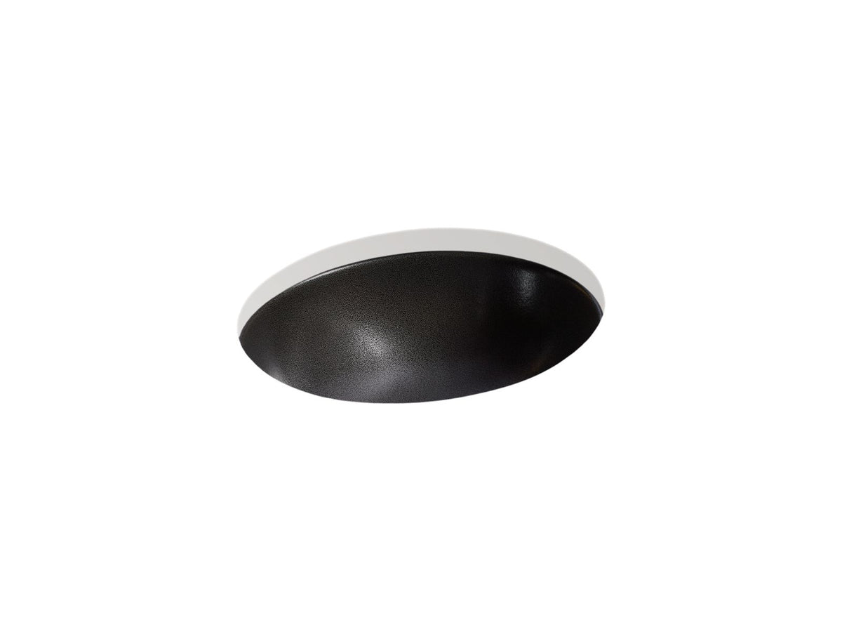 KOHLER K-77635-TB2 Shagreen Caxton 19-1/4" Oval Undermount Bathroom Sink, No Overflow - Ebony Pearl