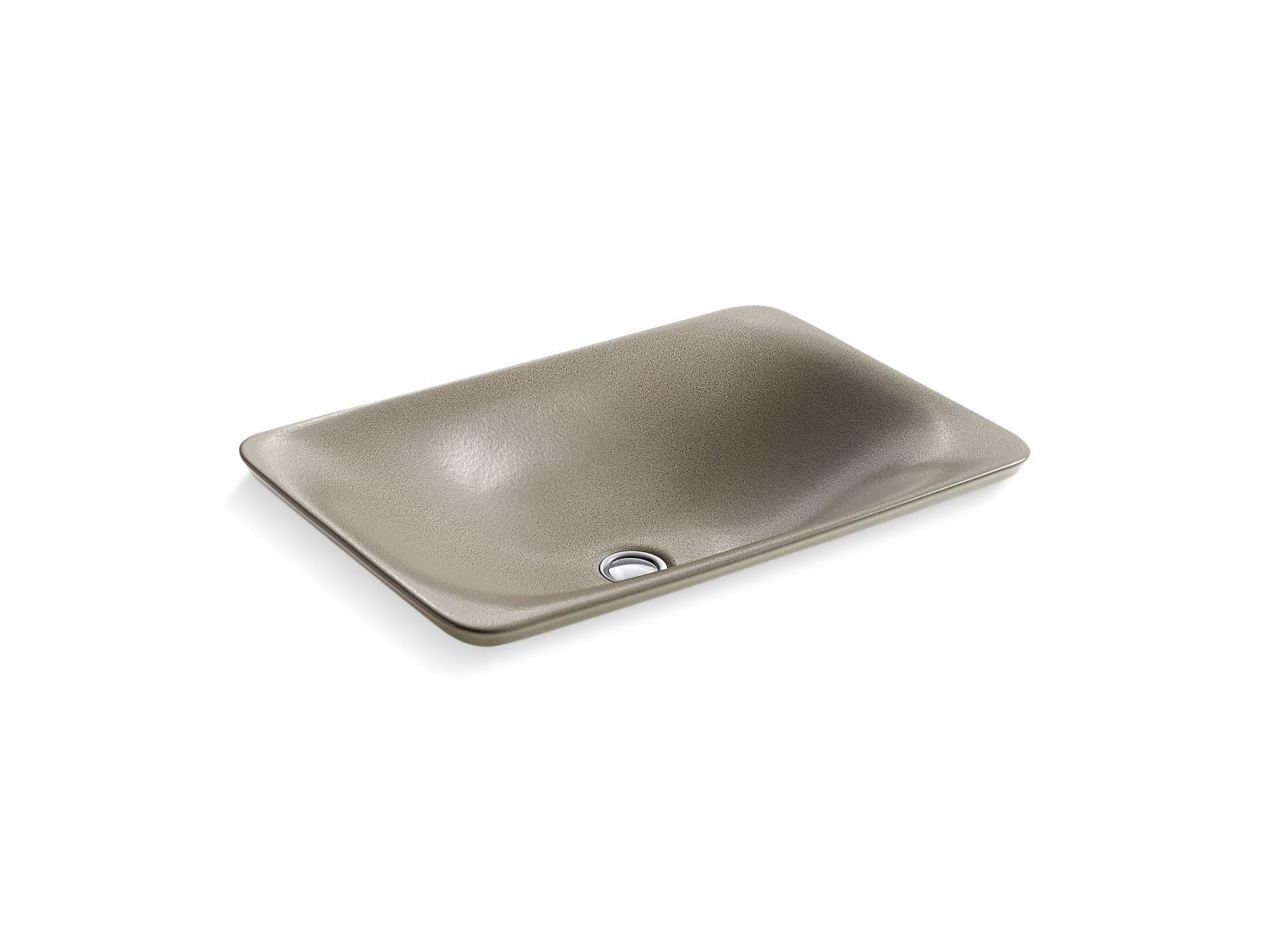 KOHLER K-77716-SSP Shagreen Carillon 21-1/4" rectangular drop-in bathroom sink, no overflow - Oyster Pearl