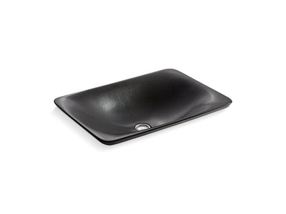 KOHLER K-77716-TB2 Shagreen Carillon 21-1/4" rectangular drop-in bathroom sink, no overflow - Ebony Pearl