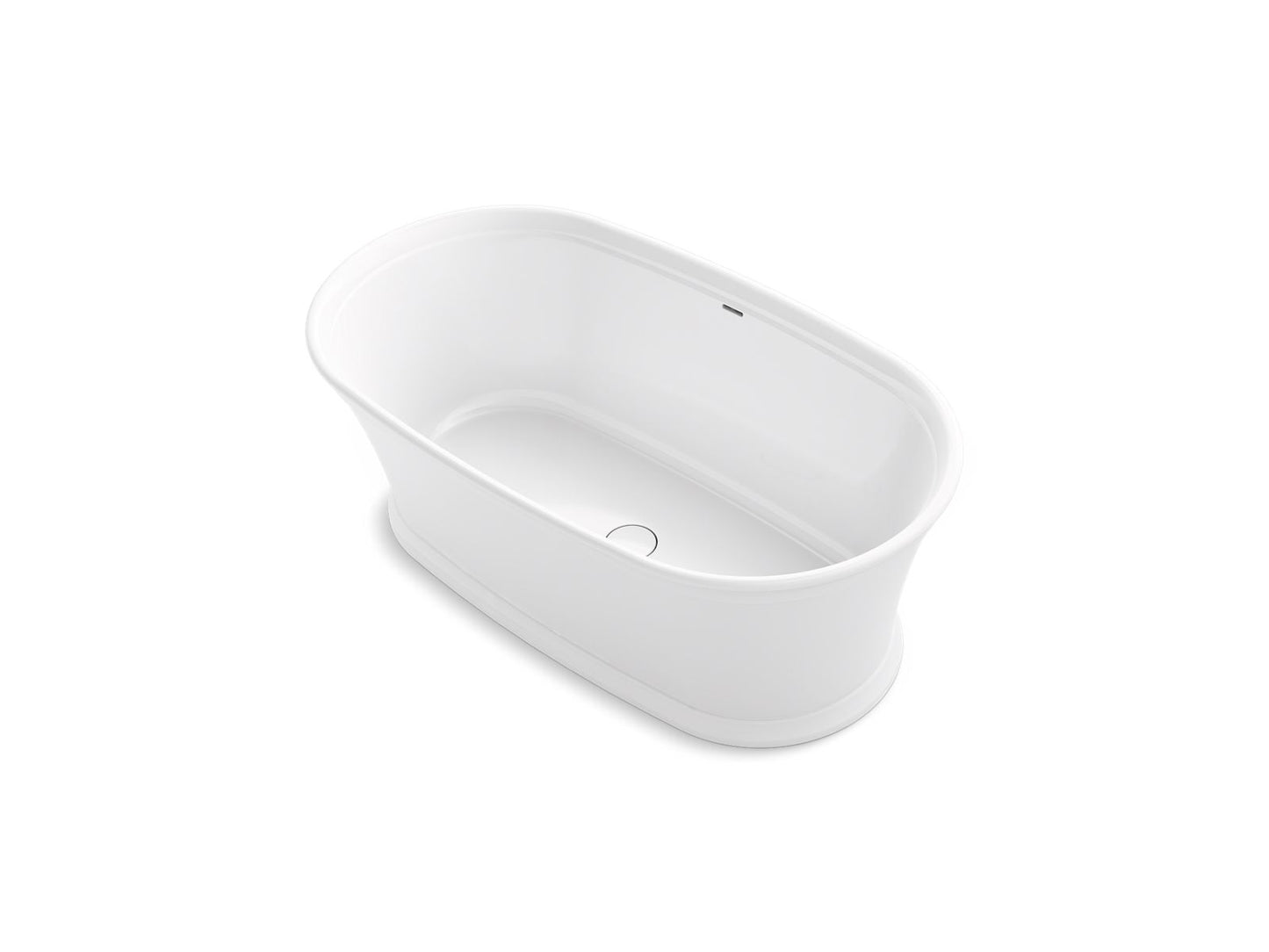 KOHLER K-8332-0 Memoirs 60" X 34" Freestanding Bath In White