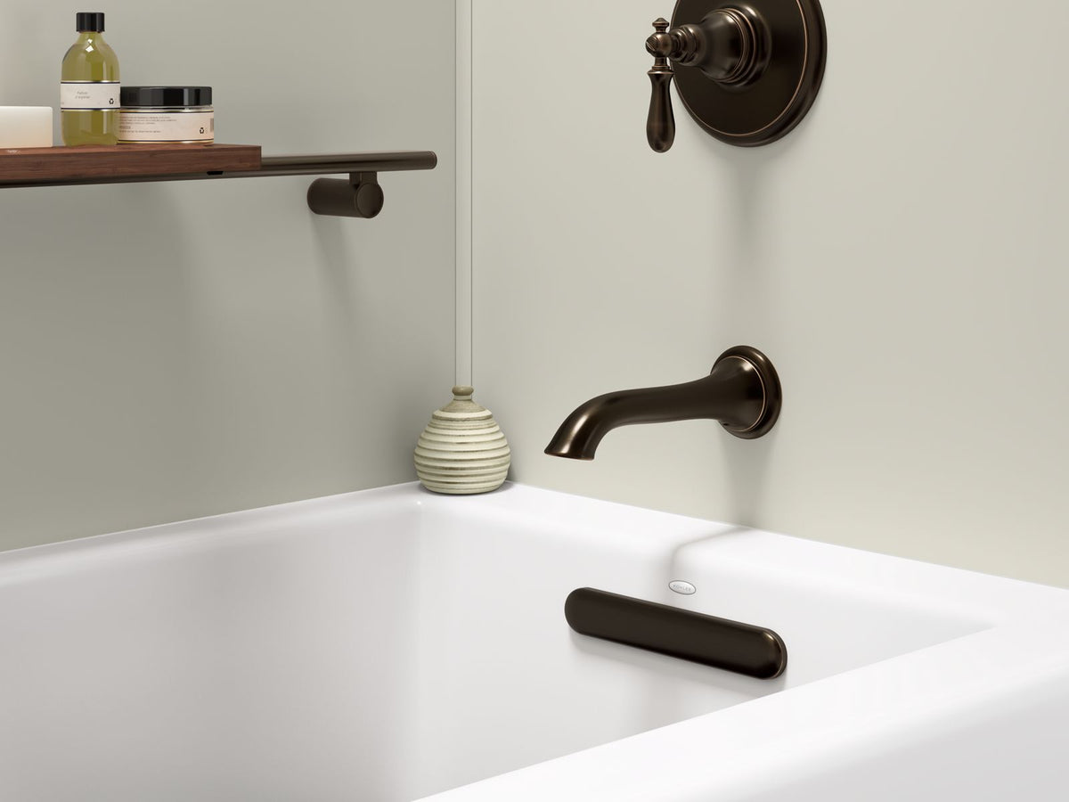 KOHLER K-20201-RA-0 Underscore 60" X 30" Alcove Bath, Right Drain - White