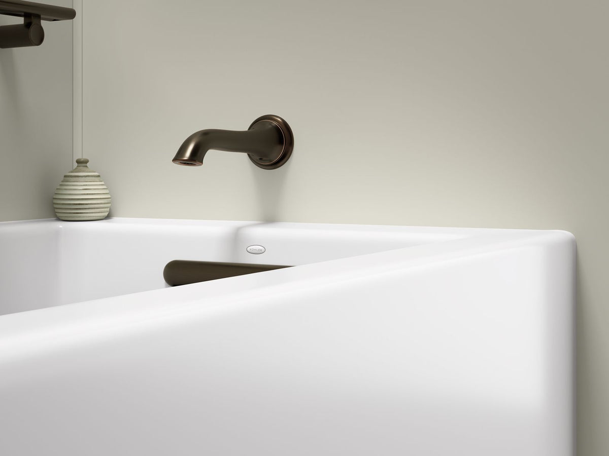 KOHLER K-20201-RA-0 Underscore 60" X 30" Alcove Bath, Right Drain - White