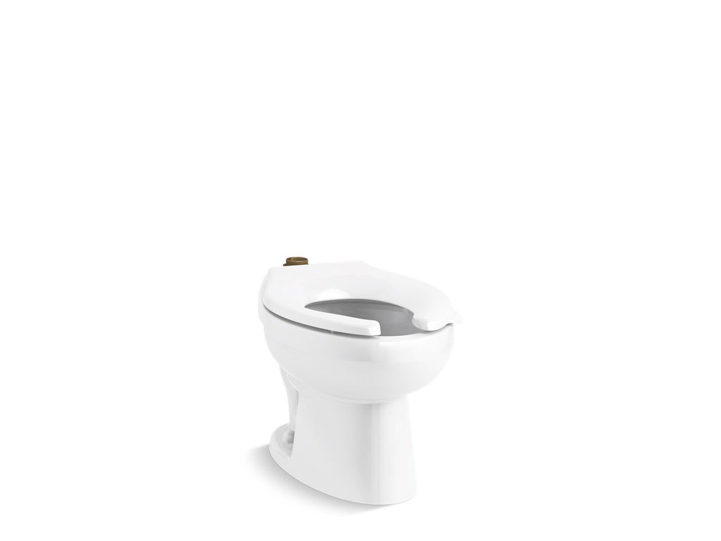 KOHLER K-96059-0 Juvenile Ultra Floor-Mount Top Spud Flushometer Bowl - White