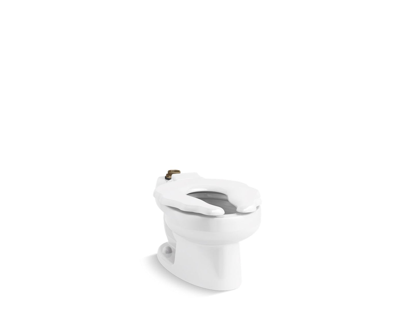 KOHLER K-96064-SS-0 Primary Elongated Floor-Mount Flushometer Bowl, Antimicrobial Finish In White