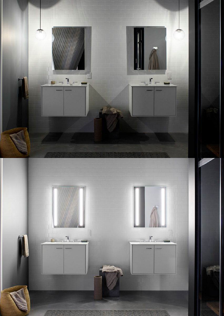 KOHLER K-99009-TLC-NA Verdera 34" X 30" Two-Door Lighted Medicine Cabinet, Left-Hinged