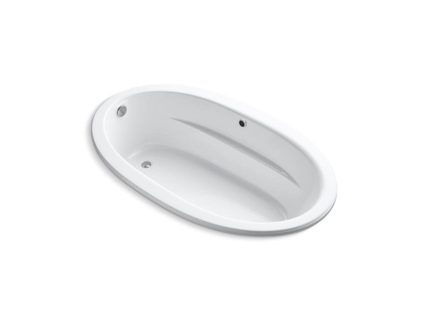 KOHLER K-1165-S1W-0 Sunward 72" X 42" Drop-In Bath With Bask Heated Surface In White