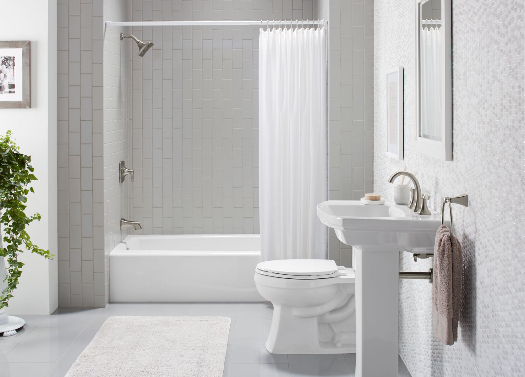 KOHLER K-715-96 Villager 60" X 30-1/4" Alcove Bath, Left Drain - Biscuit