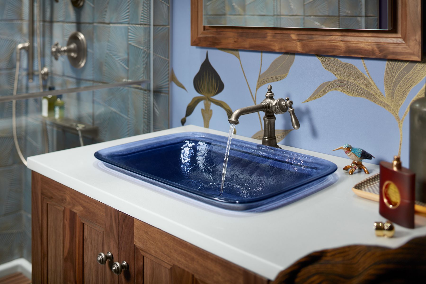 KOHLER K-2773-B11 Inia 20-3/4" Rectangular Drop-In Bathroom Sink, No Overflow - Ice