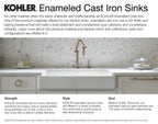 KOHLER K-5827-TRF Whitehaven 32-3/4" Undermount Single-Bowl Farmhouse Kitchen Sink - Truffle