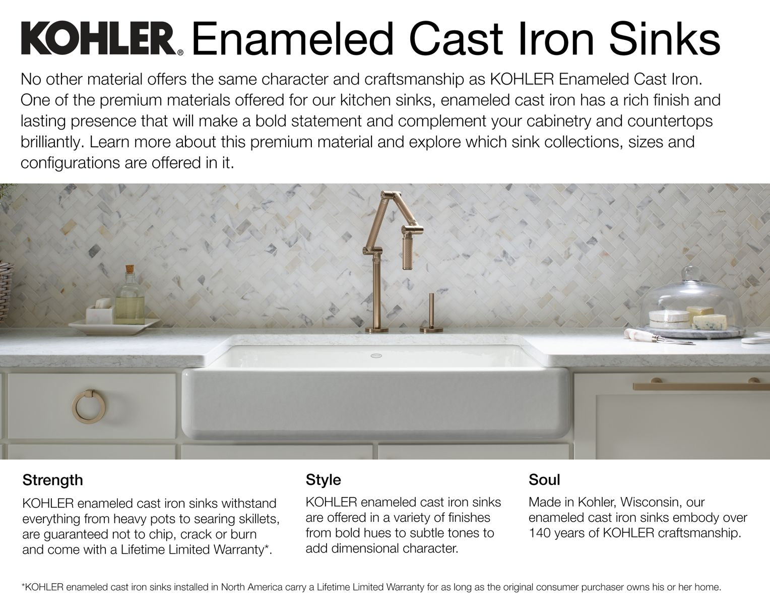KOHLER K-5827-TRF Whitehaven 32-3/4" Undermount Single-Bowl Farmhouse Kitchen Sink - Truffle