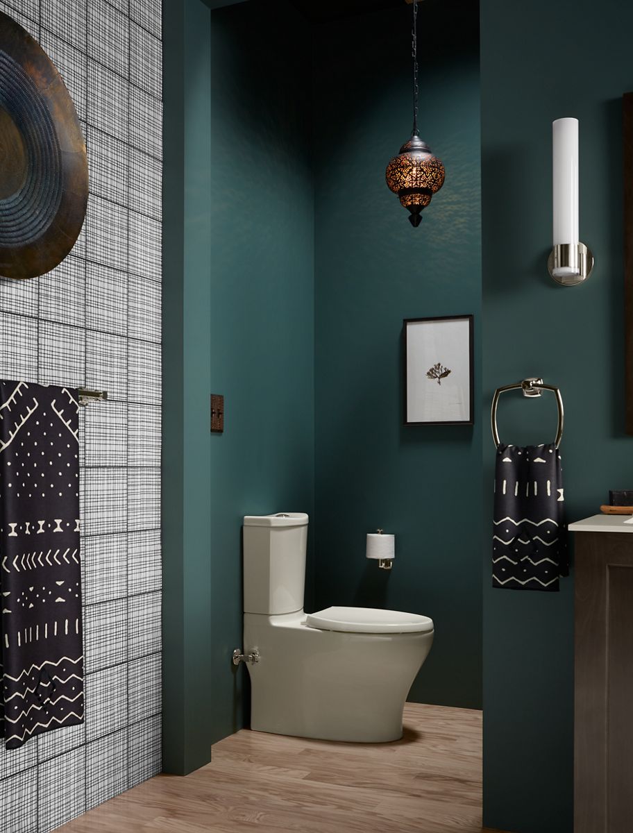 KOHLER K-6355-95 Persuade Curv Two-Piece Elongated Toilet With Skirted Trapway, Dual-Flush - Ice Grey