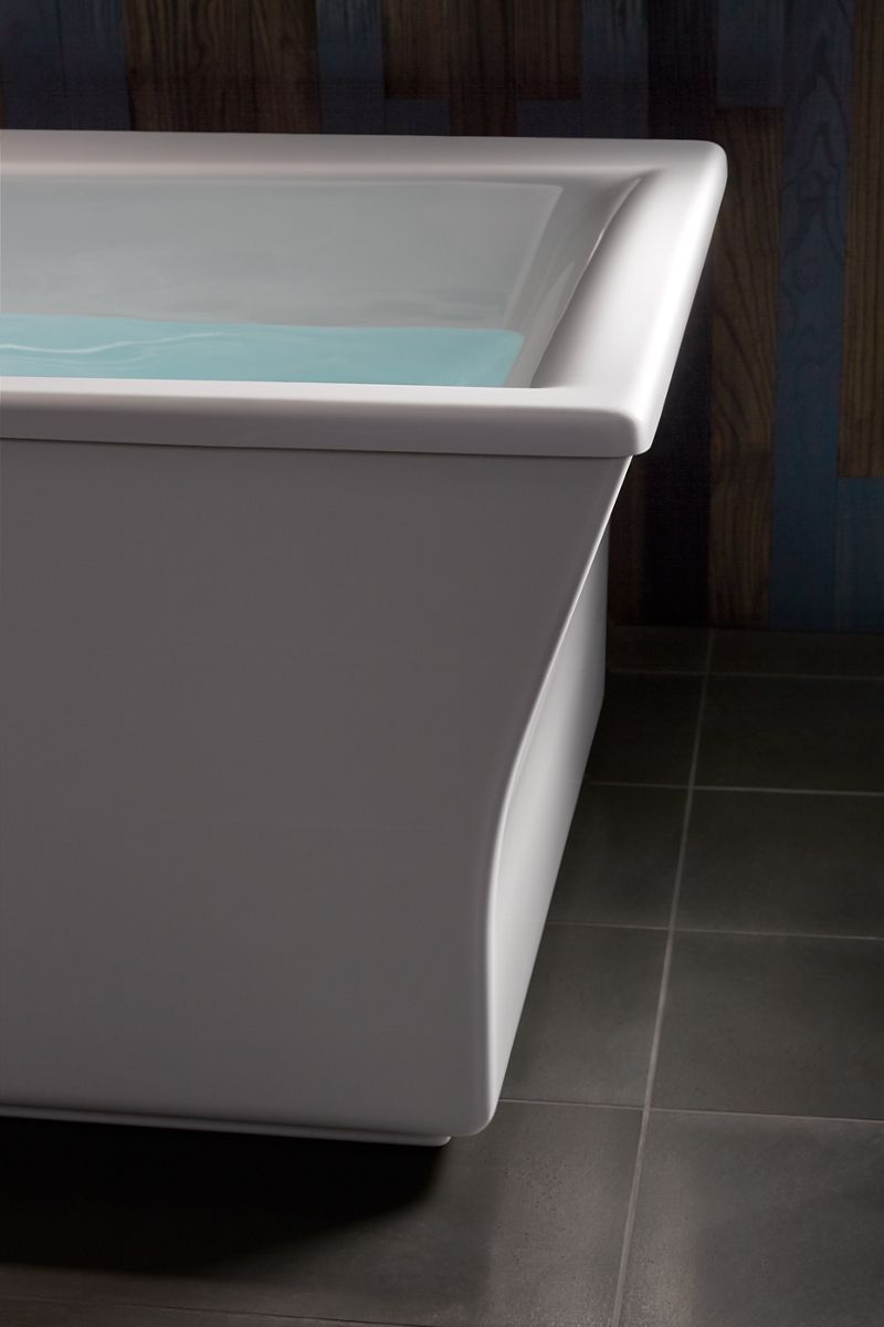 KOHLER K-6367-0 Stargaze 72" X 36" Freestanding Bath With Fluted Shroud - White