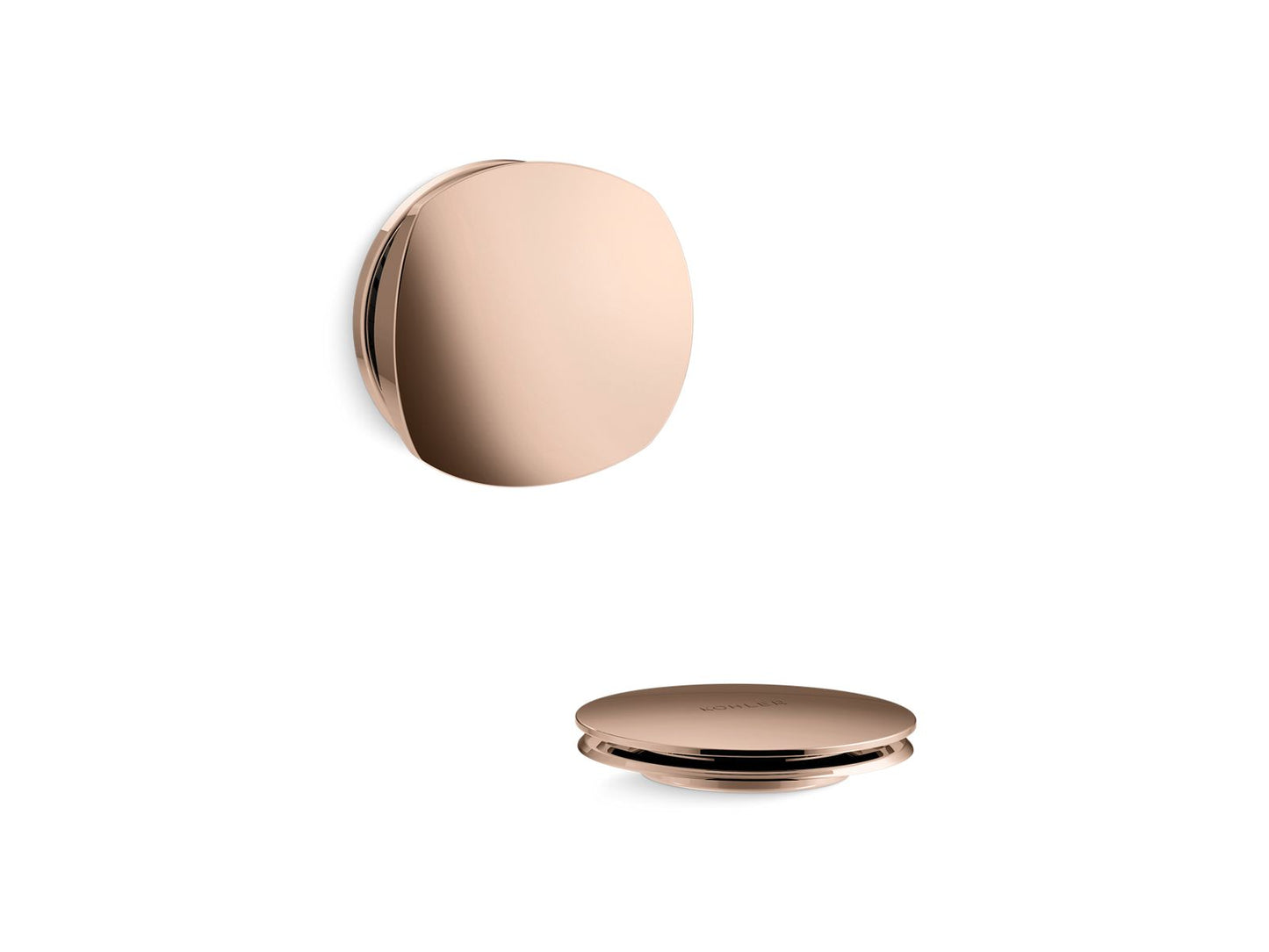 KOHLER K-T37391-RGD Pureflo Rotary-Turn Bath Drain Trim In Vibrant Rose Gold