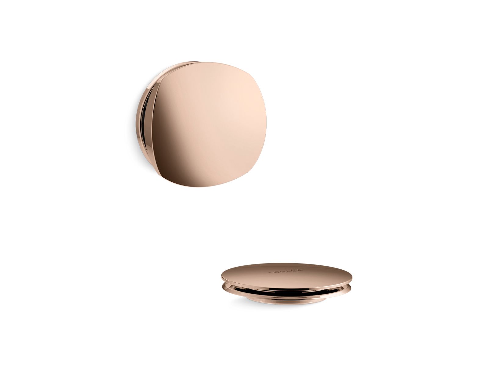 KOHLER K-T37391-RGD Pureflo Rotary-Turn Bath Drain Trim In Vibrant Rose Gold