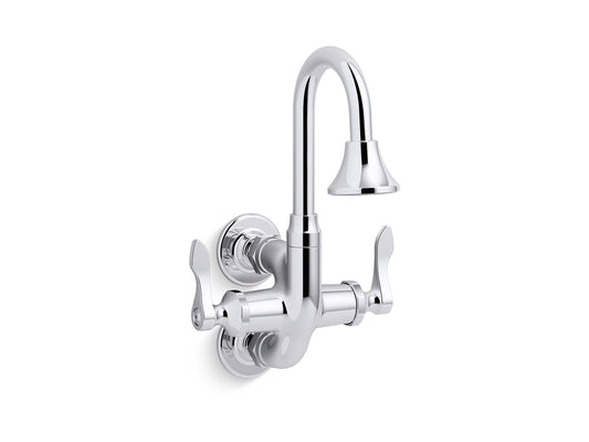 KOHLER K-730T70-4AR-CP Triton Bowe Cannock Wall-Mount Service Sink Faucet, 12 Gpm In Polished Chrome