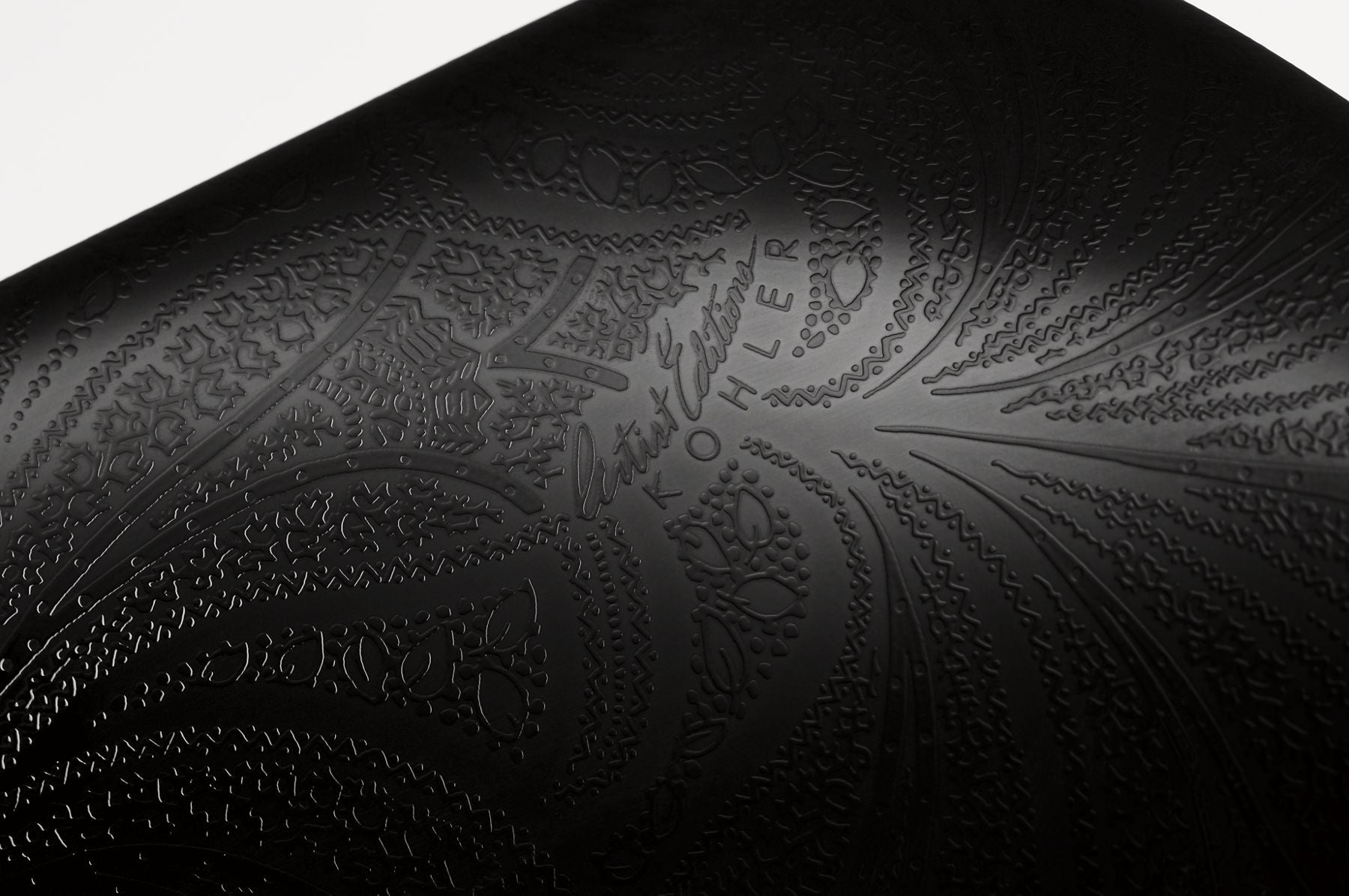 KOHLER K-29471-FP2-7 Sartorial Paisley Caxton 20" Rectangular Undermount Bathroom Sink - Black Sartorial Paisley