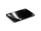 KOHLER K-75749-FP2-7 Sartorial Paisley Carillon 21" Rectangular Drop-In Bathroom Sink, No Overflow - Black Sartorial Paisley