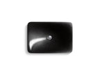 KOHLER K-75749-FP2-7 Sartorial Paisley Carillon 21" Rectangular Drop-In Bathroom Sink, No Overflow - Black Sartorial Paisley